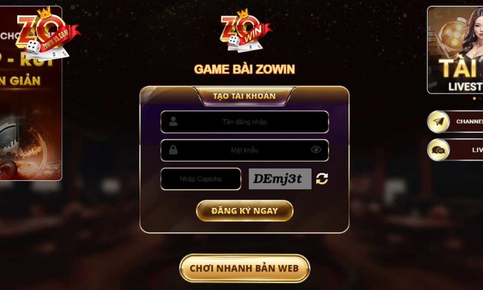 Thắc mắc liên quan tới đăng ký và đăng nhập Zowin