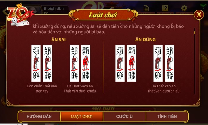 Luật chơi Chắn tại Zowin