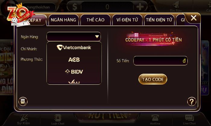 Nạp tiền qua ngân hàng là hình thức được lựa chọn nhiều nhất hiện nay