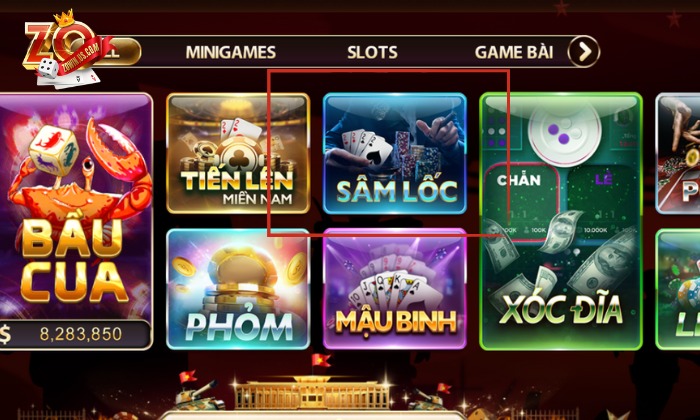 Sâm Lốc Zowin với giao diện cuốn hút